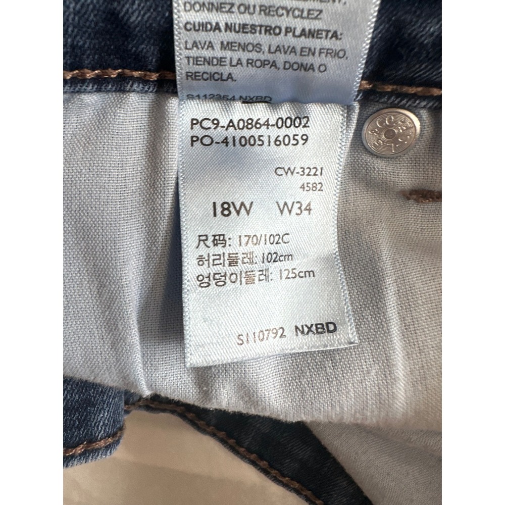 Denizen from Levis Womens Bermuda Shorts Dark Wash Cuffed Size 18W - Picture 4 of 5
